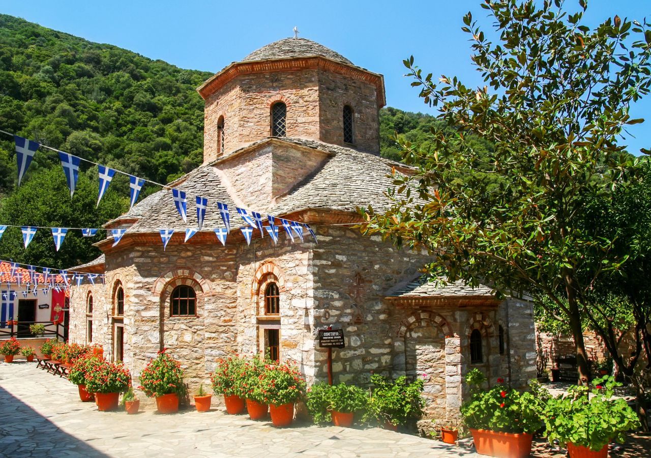 Skiathos cheap car hire evangelistria monastery